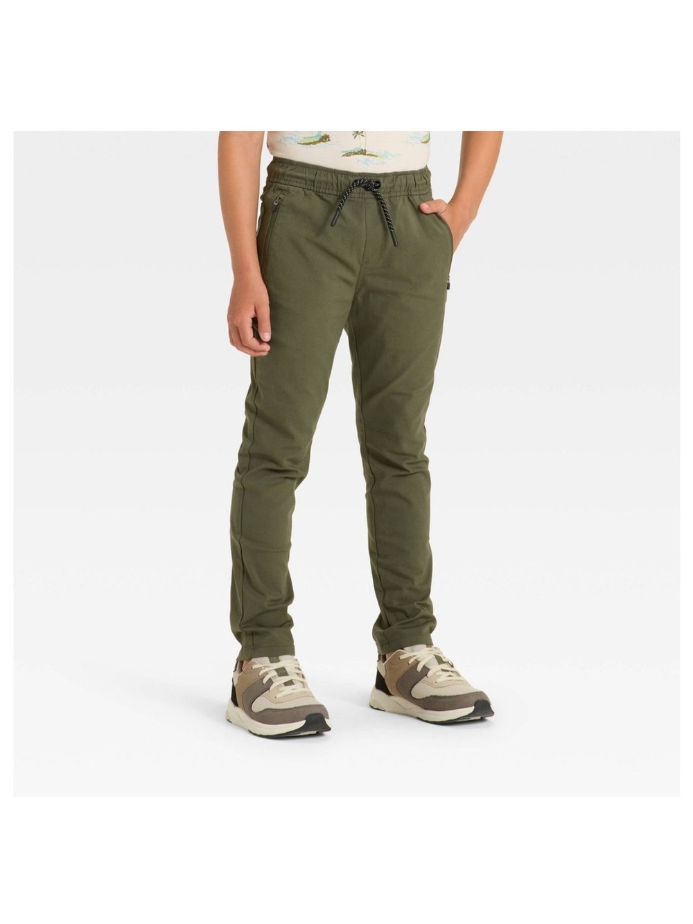 Cat & Jack Olive Green Pull-On Joggers